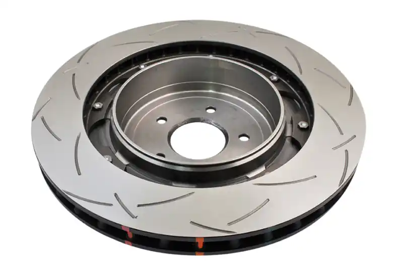 DBA 09+ Nissan GTR R-35 Rear Slotted 5000 Series 2 Piece Rotor Assembled w/ Black Hat Hot Picks