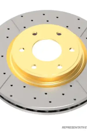 Final Sale DBA 02-09 Subaru WRX STi/2017 BRZ w/Perf Pkg. 10 Hole Front Drilled & Slotted Street Series Rotor