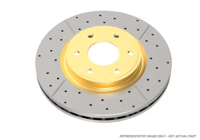 Final Sale DBA 02-09 Subaru WRX STi/2017 BRZ w/Perf Pkg. 10 Hole Front Drilled & Slotted Street Series Rotor