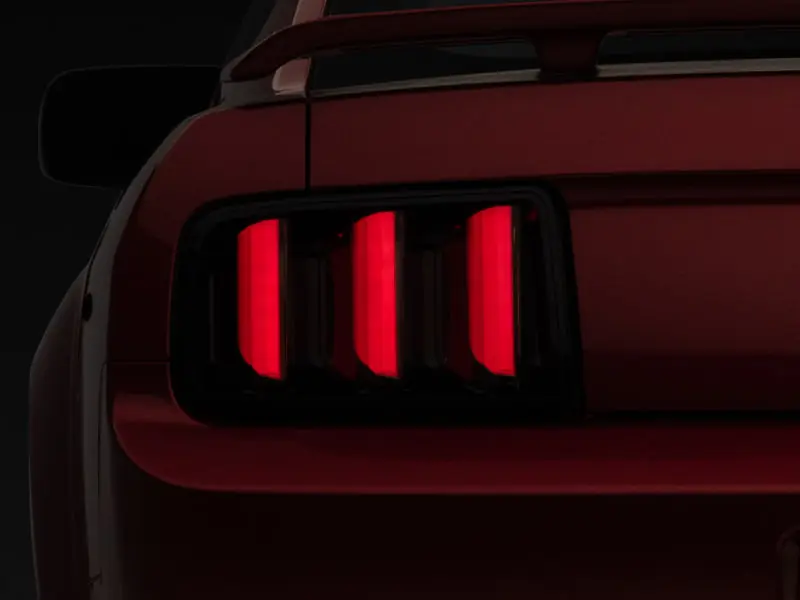 Affordable Raxiom 05-09 Ford Mustang Vector V2 LED Tail Lights- Black Housing (Smoked Lens)