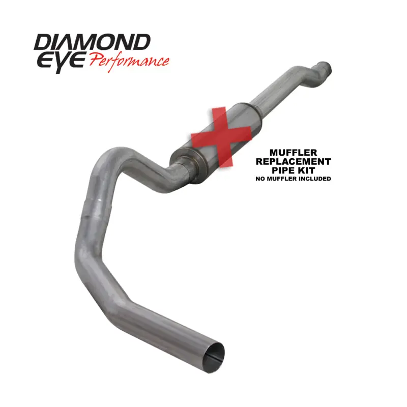 Seasonal Sale Diamond Eye KIT 4in Catback MFLR RPLCMENT PIPE SGL AL: 03-07 FORD 6.0L F250/F350 (Extended Cab Only)