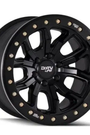 Limited Offer Dirty Life 9303 DT-1 17x9 / 5x127 BP / -12mm Offset / 78.1mm Hub Matte Black Wheel - Beadlock
