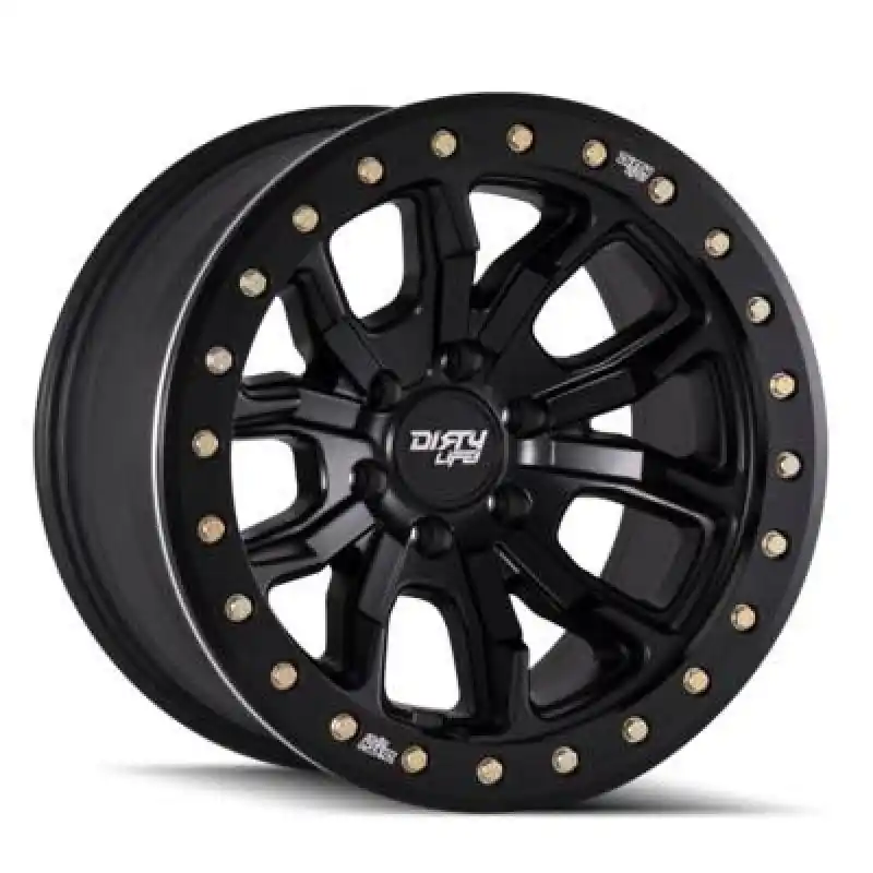 Limited Offer Dirty Life 9303 DT-1 17x9 / 5x127 BP / -12mm Offset / 78.1mm Hub Matte Black Wheel - Beadlock