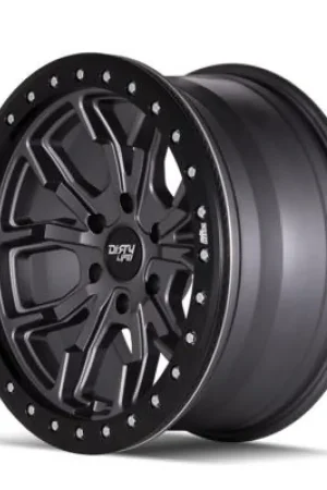 Low Price Dirty Life 9303 DT-1 17x9/5x127 BP/-12mm Offset/78.1mm Hub Matte Gunmetal Wheel - Simulated Rashring