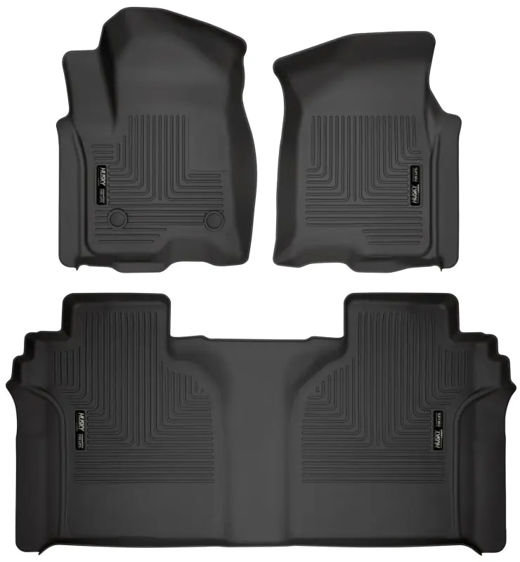 Husky Liners 19-23 Chevrolet Silverado 1500 Crew Cab WeatherBeater Blk Front & 2nd Seat Floor Liners Price Drop