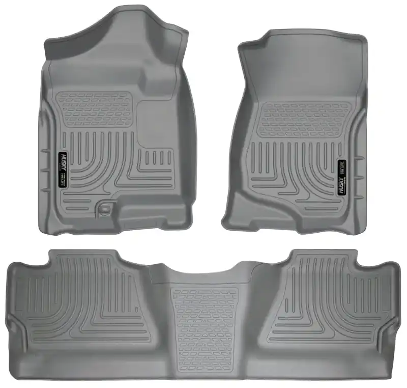 Husky Liners 07-12 Chevy Silverado/GMC Sierra Crew Cab WeatherBeater Combo Gray Floor Liners Cheap