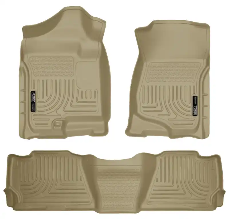 Fast Shipping Husky Liners 07-13 GM Escalade ESV/Avalanche/Suburban WeatherBeater Tan Front/2nd Row Floor Liners