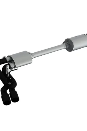 MBRP 15-20 Ford F150 Pre-Axle 4in OD Tips Dual Outlet 3in Black Coated Cat Back Exhaust Money Back Guarantee