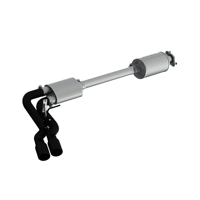 MBRP 15-20 Ford F150 Pre-Axle 4in OD Tips Dual Outlet 3in Black Coated Cat Back Exhaust Money Back Guarantee