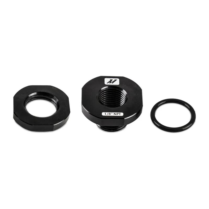 Mishimoto 1/8in NPT CNC-Machined Nozzle Mount Adapter - Black Buy Direct