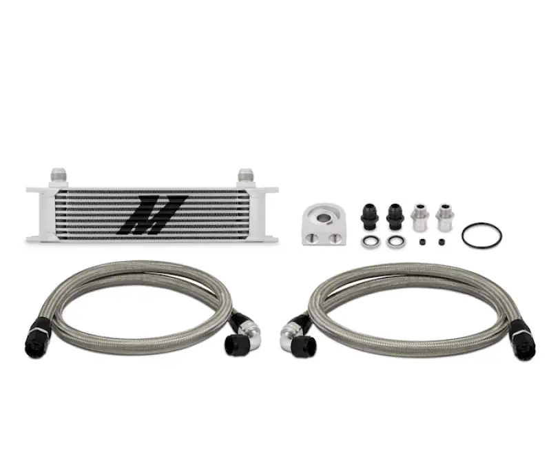 Mishimoto Universal 10 Row Oil Cooler Kit (Metal Braided Lines) Price Drop