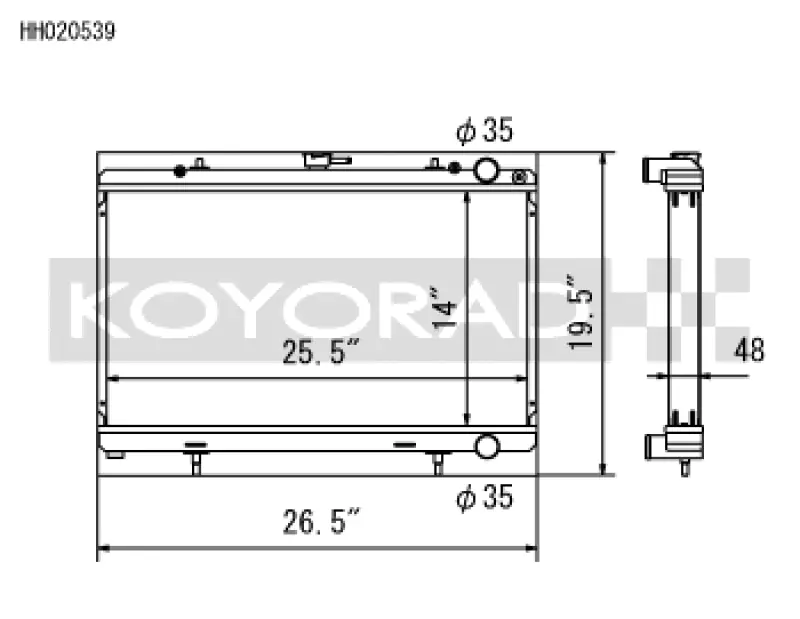 Koyo 89-94 Nissan 240SX S13 2.4L KA24E/DE (MT) Radiator Final Sale