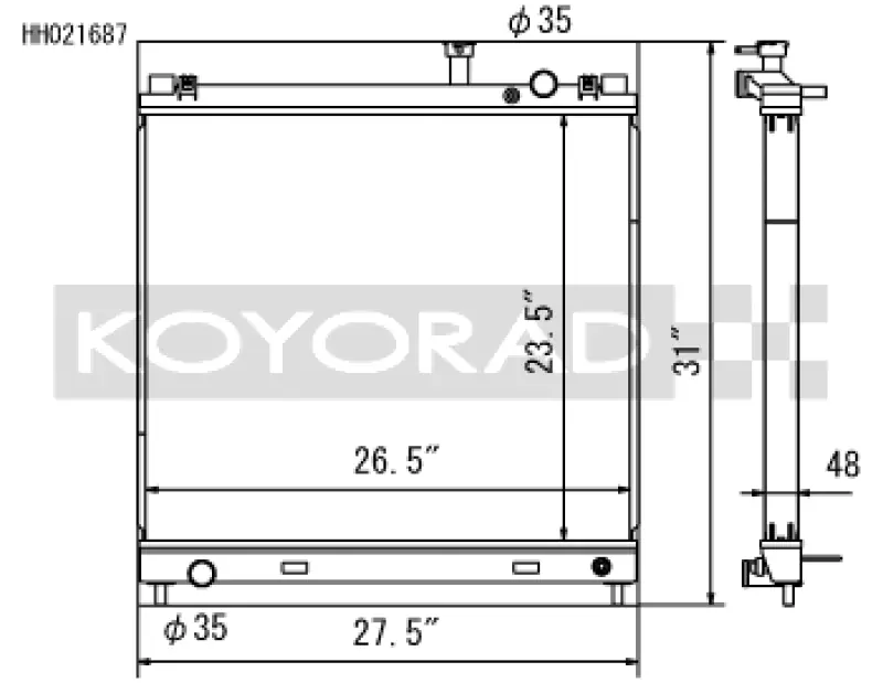 Direct From Factory Koyo 04-13 Nissan Titan/Armade/QX56 5.6L V8 (Req. Trans Cooler) Radiator