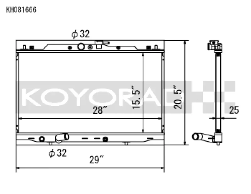 Koyo 04-08 Acura TSX 2.4L (MT) Racing Radiator - 25MM CORE Buy Today