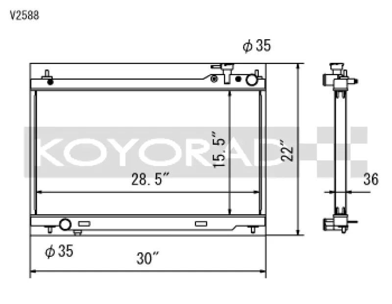 Top Rated Koyo 03-07 Infiniti G35 Coupe / 03-06 G35 Sedan VQ35DE (MT) Radiator