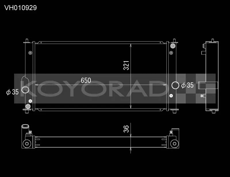 Koyo 00-05 Toyota MR2 Spyder 1.8L I4 MT (Manual Transmission) All-Aluminum Radiator Crafted