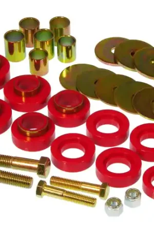 Holiday Sale Prothane 67-81 Chevy Camaro Body Mount Kit w/ Hardware - Red