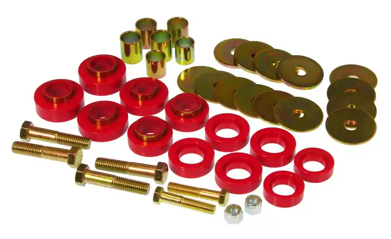 Holiday Sale Prothane 67-81 Chevy Camaro Body Mount Kit w/ Hardware - Red