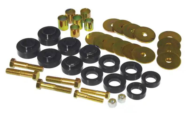 Prothane 67-81 Chevy Camaro Body Mount Kit w/ Hardware - Black Super Sale