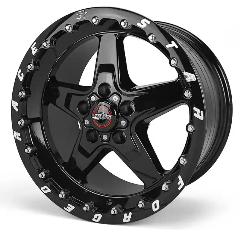 Last Chance Race Star 92 Drag Star Bracket Racer 17x10.5 5x4.50BC 7.6BS Gloss Black Wheel - Single Bead Lock