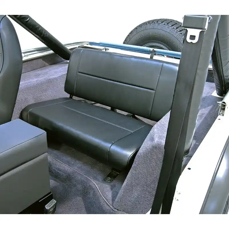 Rugged Ridge Fixed Rear Seat Black 55-95 Jeep CJ / Jeep Wrangler Top Rated