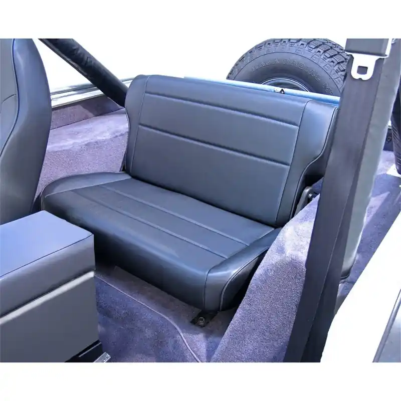 Rugged Ridge Fold & Tumble Rear Seat Black 76-86 Jeep CJ7/Laredo/Renegade Crafted