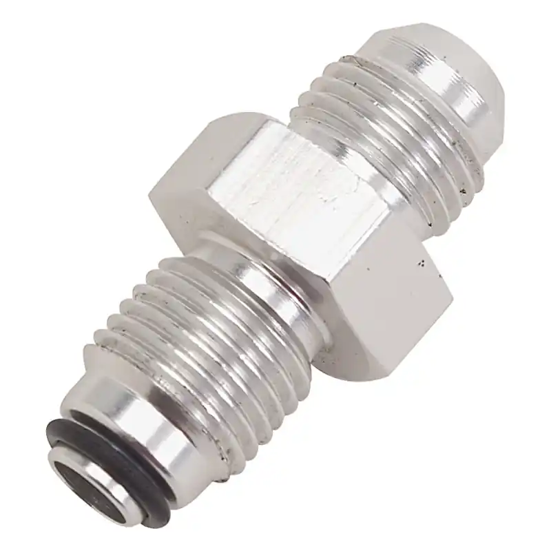 Russell Performance -6 AN (male to 11/16in-18 O-ring seal) Power Steering Adapter. Clear anodized Buy Online