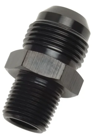 Russell Performance -8 AN to 1/2in NPT Straight Flare to Pipe (Black) Worldwide Shipping