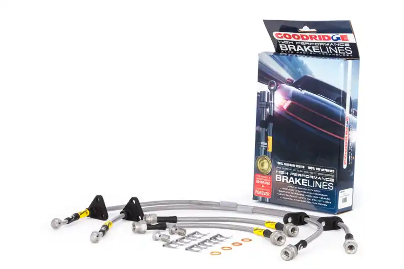 Goodridge 89-91 Honda Civic/CRX (w/Rear Drum) Stainless Steel Brake Line Kit Must Have