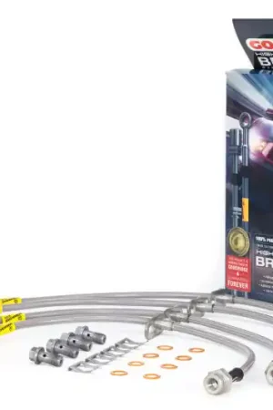 Goodridge 17-18 Honda Civic (Base/LX/EX) Stainless Steel Brake Line Kit Secure Checkout