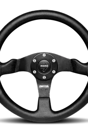 Authentic Momo Competition Steering Wheel 350 mm - Black AirLeather/Black Spokes