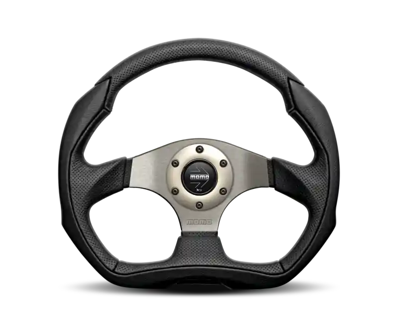 Discount Momo Eagle Steering Wheel 350 mm - Black Leather/Anth Spokes