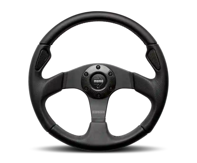 Momo Jet Steering Wheel 350 mm - Black AirLeather/Black Spokes Bargain