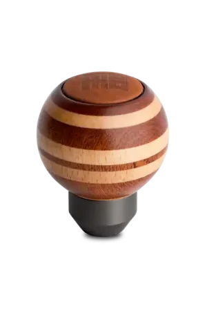 Momo Targa Heritage Shift Knob - Round Wood, Layered Mahogany and Beechwood, Leather Insert Top Exclusive Offer
