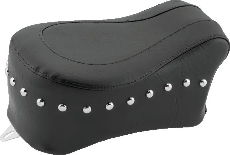 Direct From Factory Mustang 65-86 Harley Early FL Touring Tank Bib w/Studs - Black