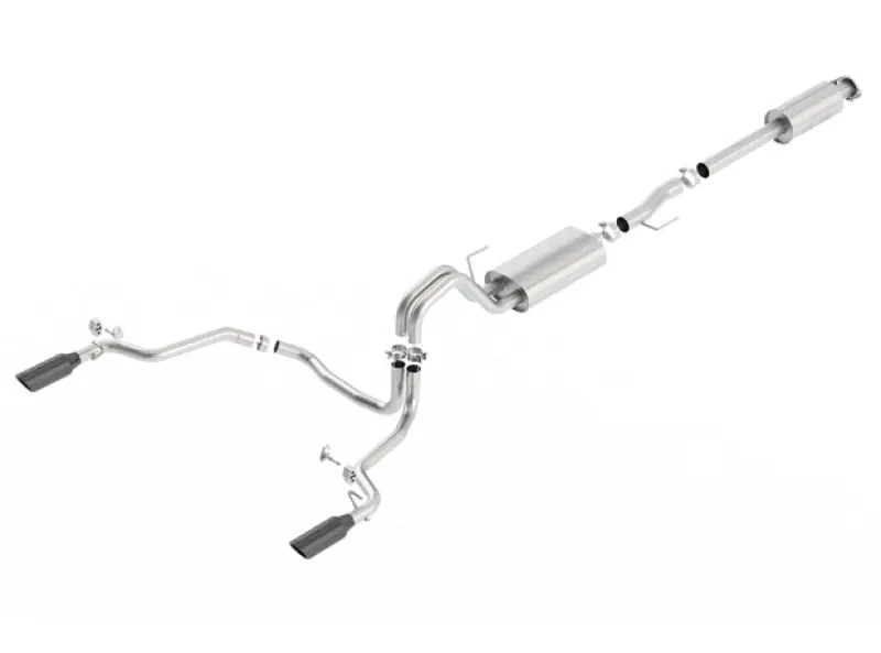 Secure Checkout Borla 15-17 Ford F-150 2.7L/ 3.5L EcoBoost/ 5.0L V8 Rear Exit S-Type Catback Exhaust Black Chrome