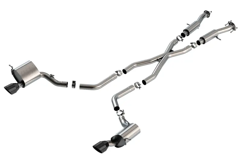Borla 15-21 Jeep Grand Cherokee SRT 6.4L V8 AWD ATAK Cat-Back Exhaust System - Black Tips T-304SS Mega Sale