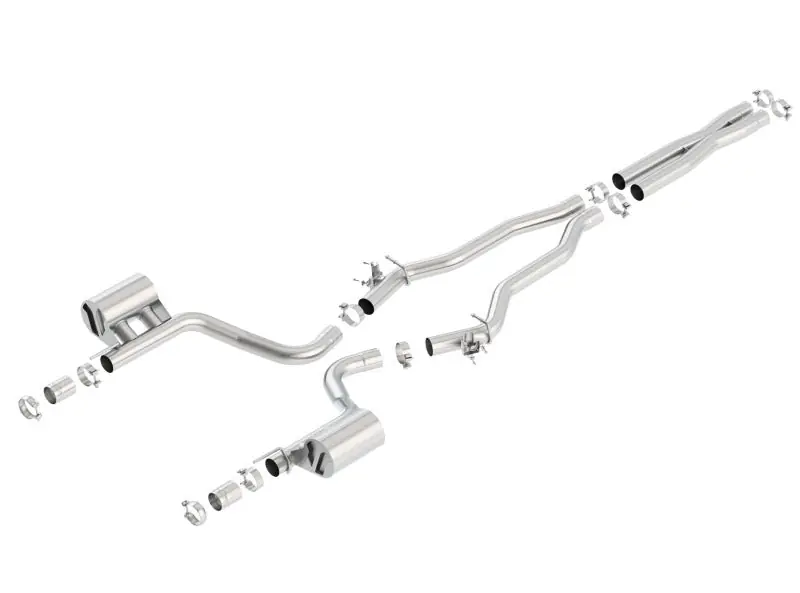High Quality Borla 15-16 Dodge Charger Hellcat 6.2L V8 ATAK Catback Exhaust w/ Valves No Tips Factory Valance