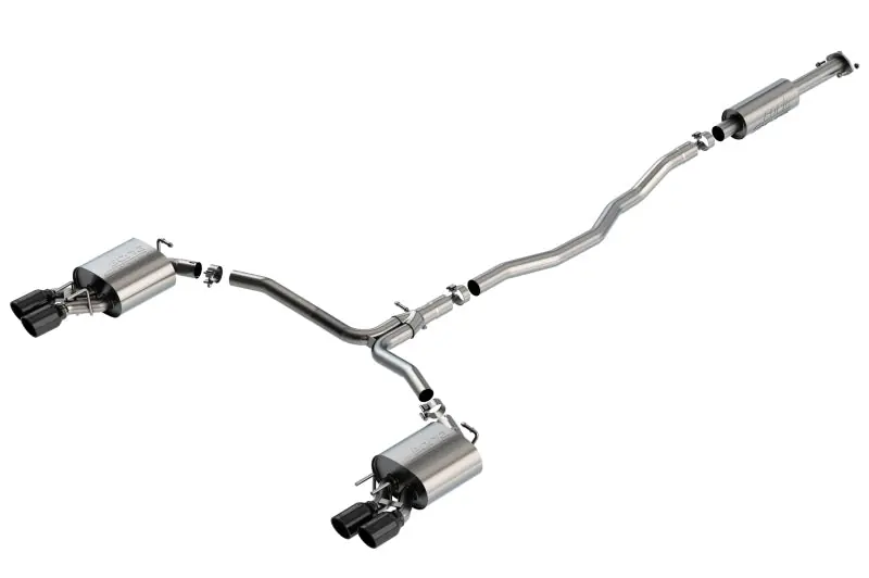 Best Choice Borla 18-20 Toyota Camry XSE 3.5in Tip Dual Split Rear Exit Cat Back S-Type Exhaust Black Chrome