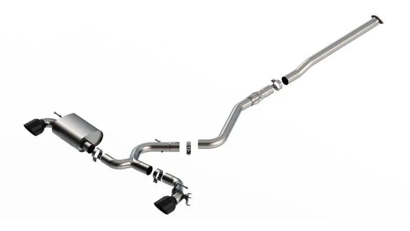 Latest Borla 22-23 Hyundai Kona N 2.0L 4 CYL. Turbo AT/MT ATAK Catback Exhaust Black Chrome