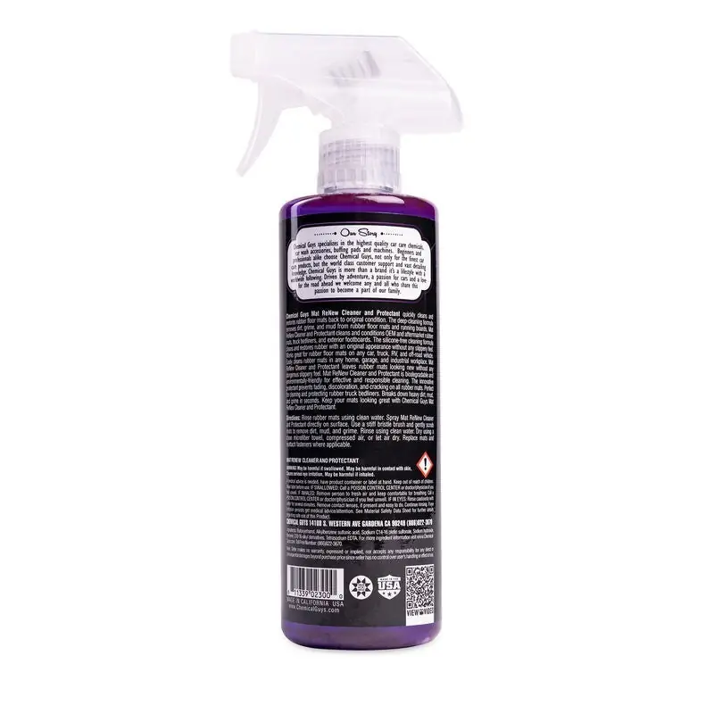 Chemical Guys Mat ReNew Rubber + Vinyl Floor Mat Cleaner & Protectant - 16oz Premium
