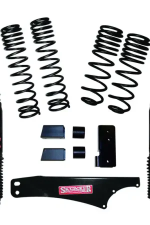 Price Drop Skyjacker 2007-2018 Jeep Wrangler JK 4 Door 4WD Long Travel 2in-2.5in Lift Kit w/Black Max Shocks