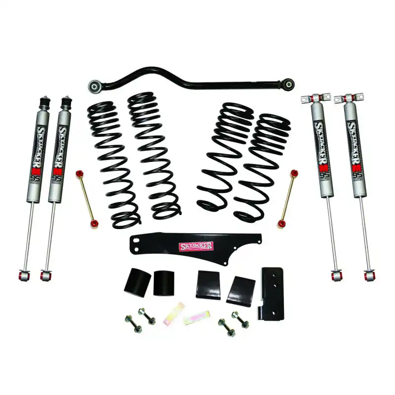 Skyjacker 2007-2018 Jeep Wrangler JK 4 Door 4WD Long Travel 3.5in-4in Lift Kit w/M95 Monotube Shocks Popular