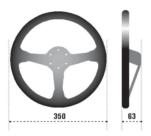 Sparco Steering Wheel 345 Leather Black Best Price
