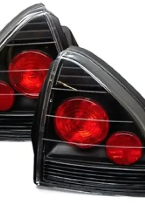 Sale Spyder Honda Prelude 92-96 Euro Style Tail Lights Black ALT-YD-HP92-BK