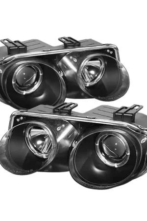 Spyder Acura Integra 98-01 Projector Headlights LED Halo -Black High H1 Low 9006 PRO-YD-AI98-HL-BK Best Choice