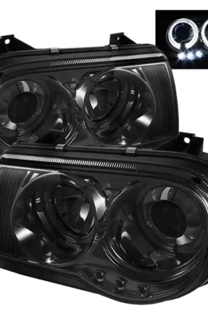 Spyder Chrysler 300C 05-10 Projector Headlights LED Halo LED Smke (Not Included) PRO-YD-C300C-HL-SM Direct From Manufacturer