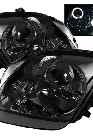 Brand New Spyder Honda Prelude 97-01 Projector Headlights LED Halo Smoke High H1 Low H1 PRO-YD-HP97-HL-SM