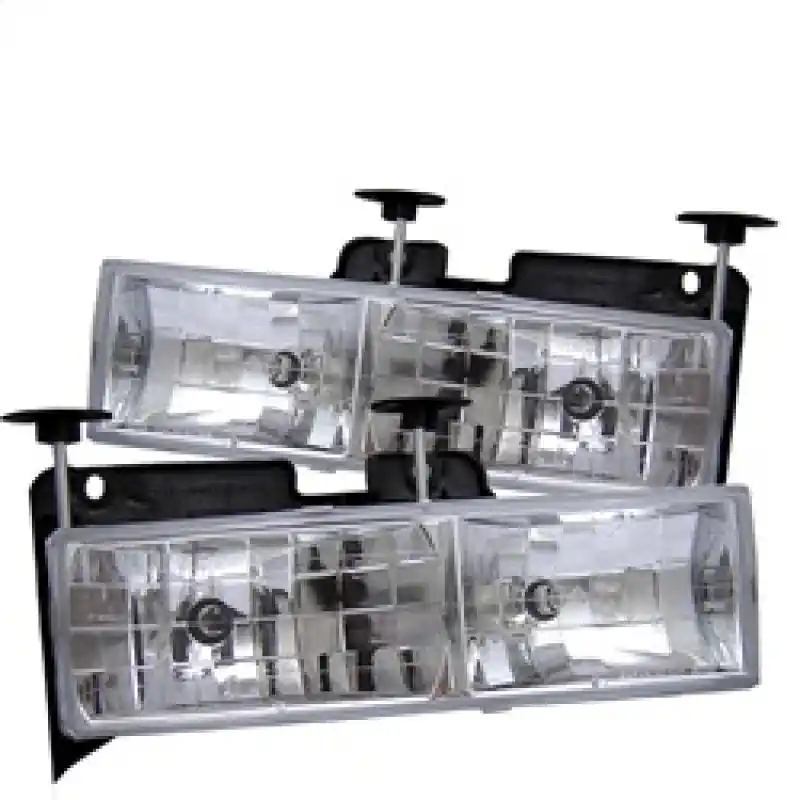 Limited Time Spyder Chevy C/K Series 1500/2500 88-99/Chevy Tahoe 95-99Crystal Glass Headlights Chrm HD-YD-CCK88-C