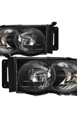 Cheap xTune Dodge Ram 1500 02-05 Amber Crystal Headlights Black HD-JH-DR02-AM-BK